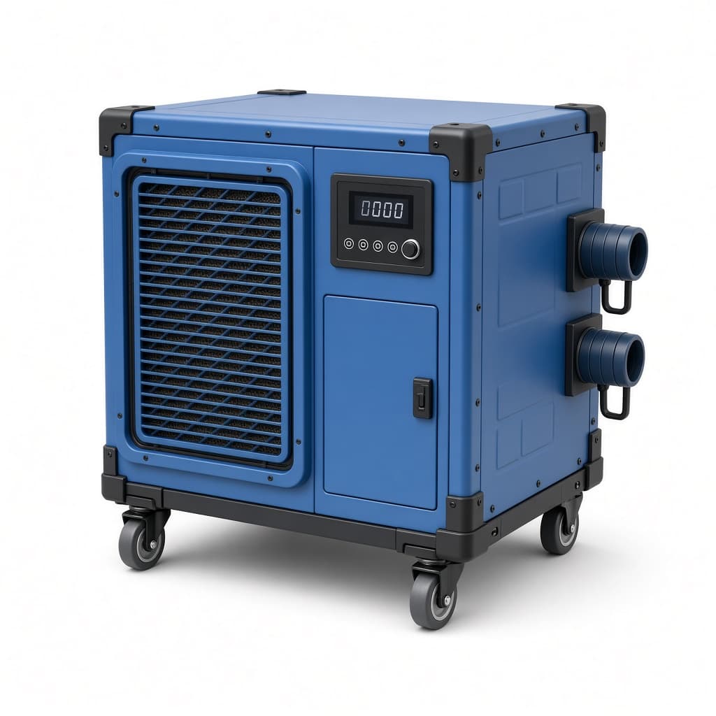 Commercial LGR dehumidifier on a white catalog background
